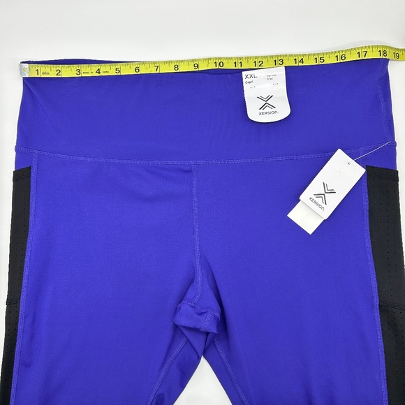 Xersion Women's Set of 2 Pink & Purple High Rise 7/8 Ankle Leggings Size XXL - Picture 7 of 8